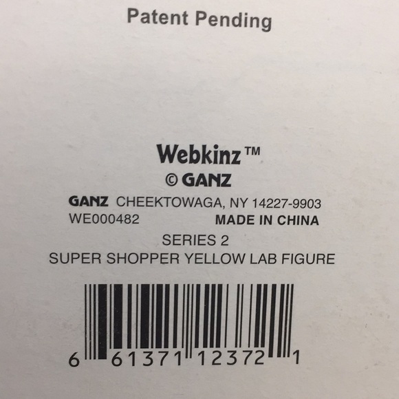 Webkinz Super Shopper Yellow Lab Figurine Ganz Toy - Picture 7 of 8